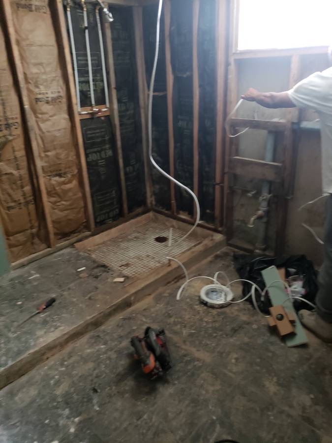 Bathroom rough work