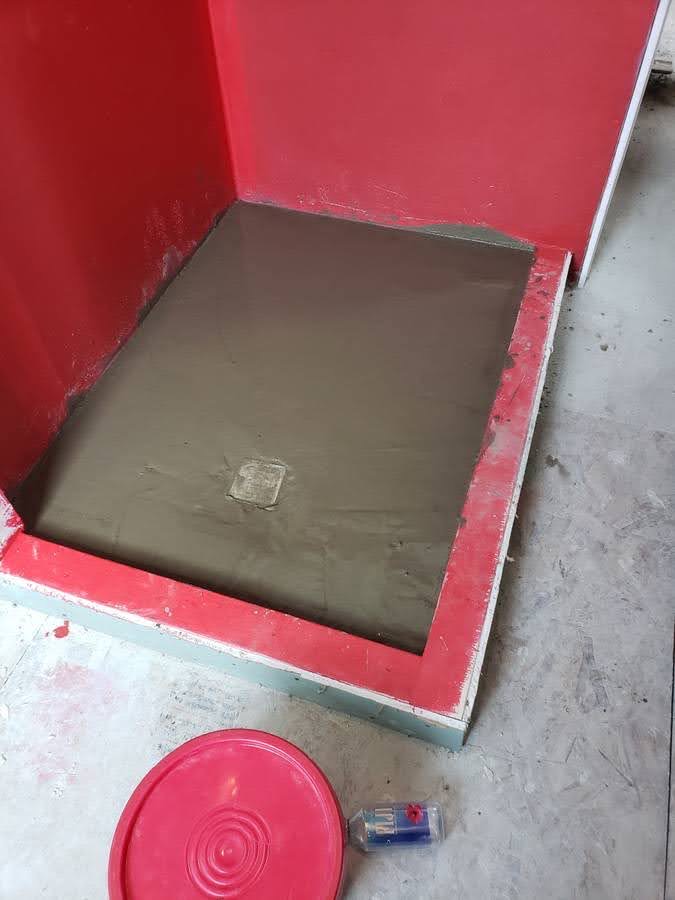 Shower base preparation